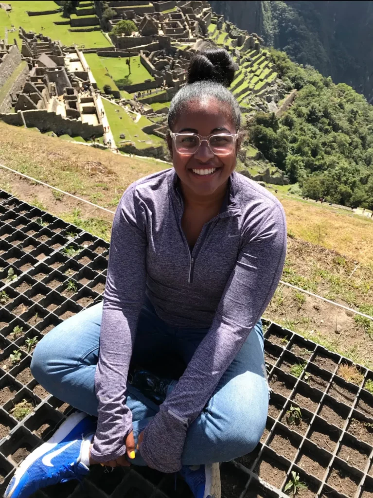 Tyfany on a trip to Peru during a school trip.