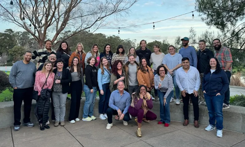 Tyfany (in front) and the District and Customer Success team at Goalbook’s Winter Week 2024.