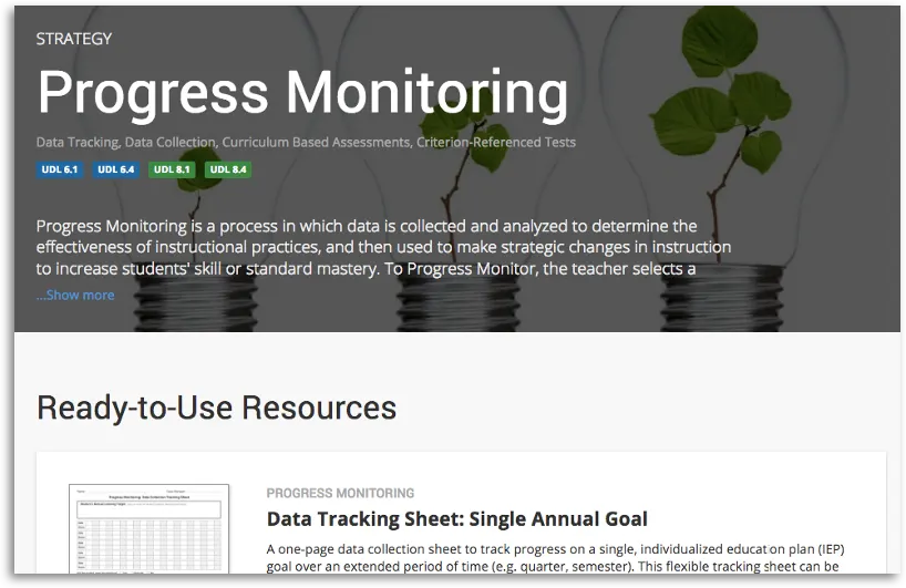 Progress Monitoring Strategy Page: Download Customizable Data Tracking Sheets