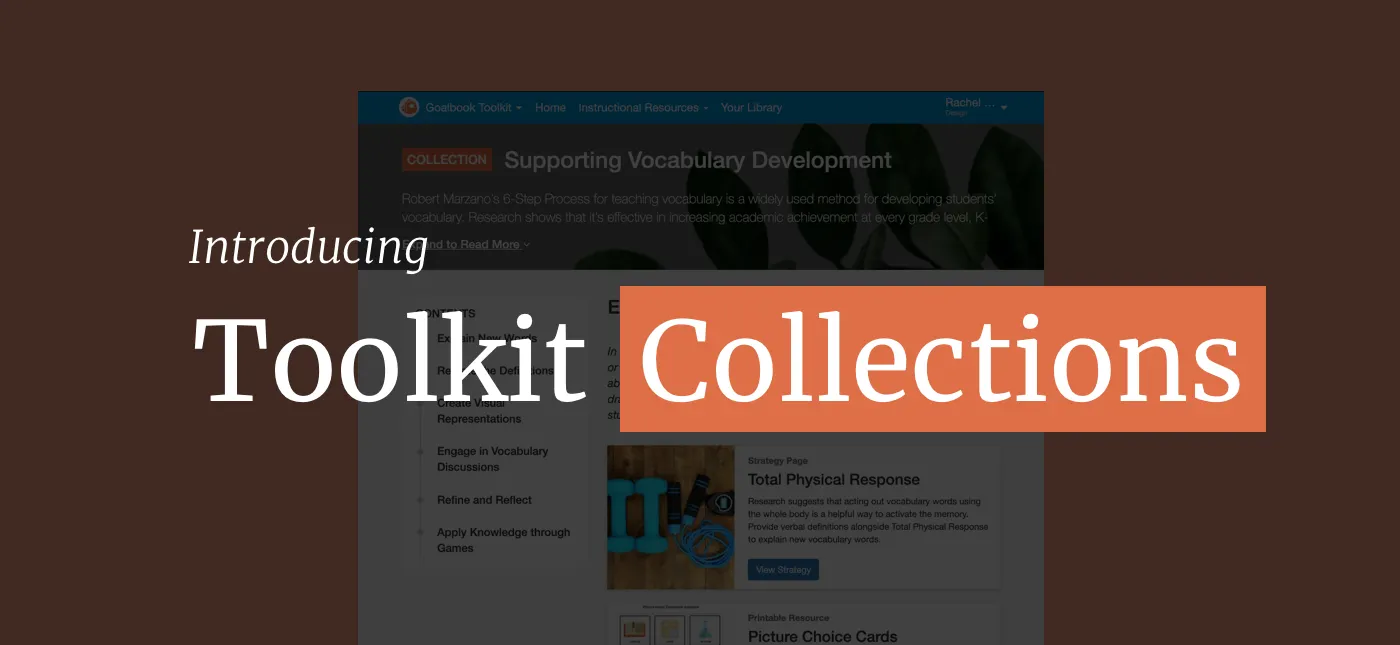 Goalbook Toolkit Collections: Curated Research-Based Resource Pages