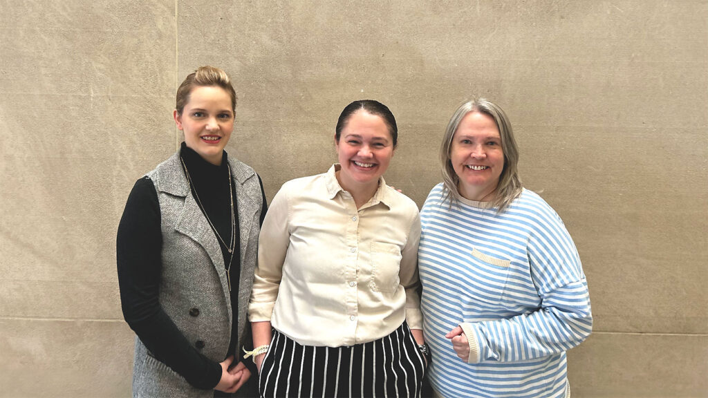 From left to right: Special Education Regional Coordinator Allison Miller, Programs Coordinator Dr. Lacey Long, and Director of the Office of Specially Designed Services Mary McCarvel-O'Connor